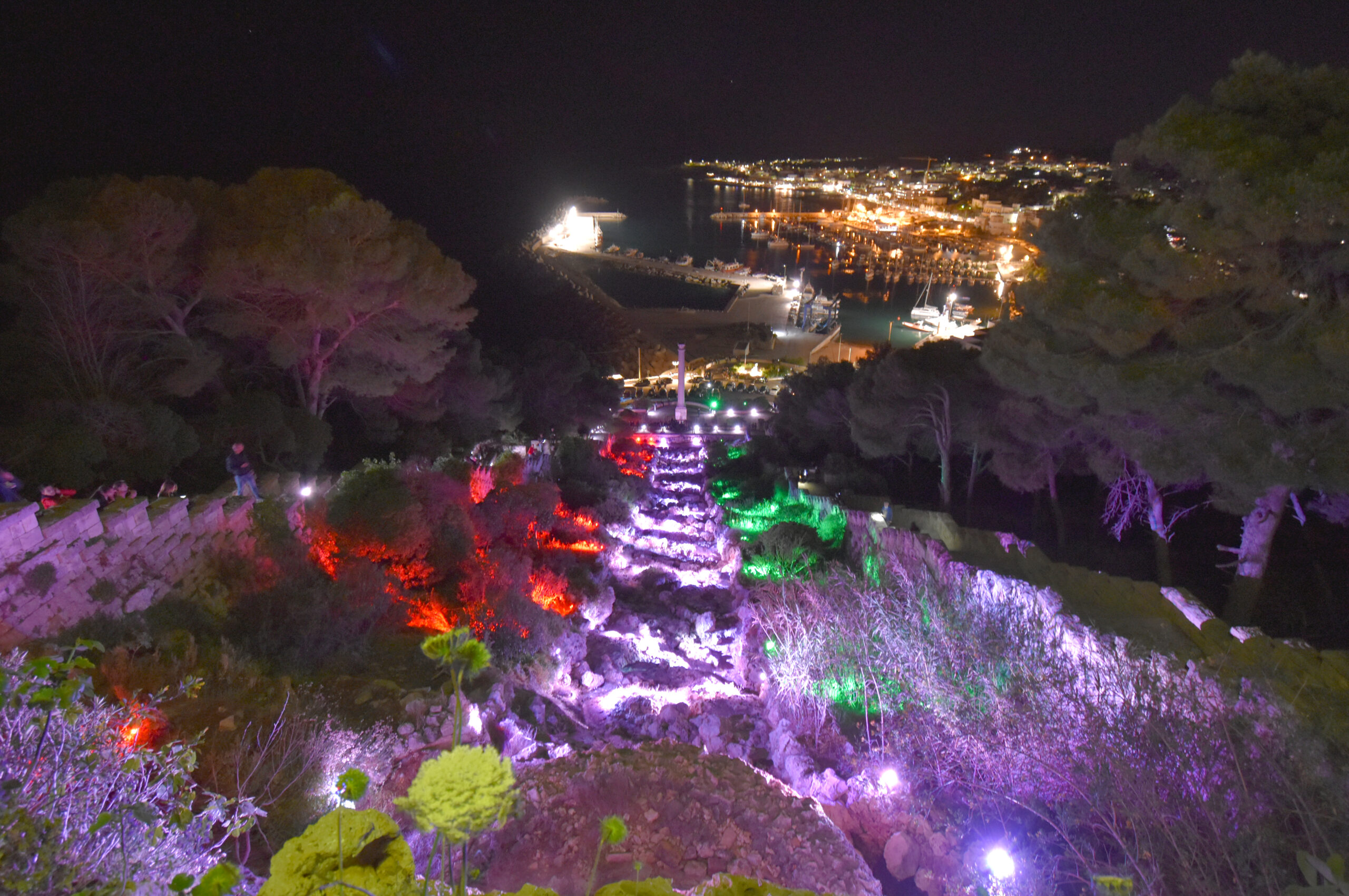 Santa Maria di Leuca Il tricolore illumina la cascata monumentale, Michele Rosafio